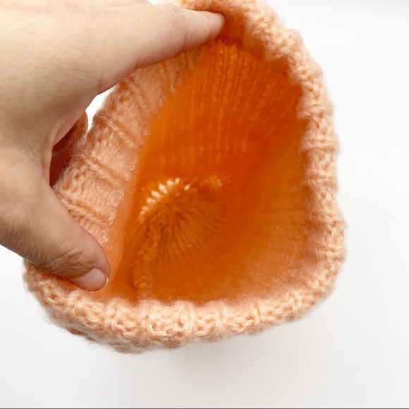 Majestic Filatures Deluxe Girl’s Knit Beanie in Peach - Picture 4 of 5